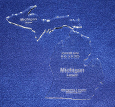 State of Michigan  6&quot;x6.325&quot;   1/4&quot; Quilt Template- Acrylic - Long Arm/ Sew - £22.22 GBP