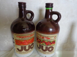 Two Apple Wine Jugs Vintage, Empty. (#2374) - £26.72 GBP