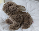 Douglas Cuddle Toys Plush Brown bunny frosted 2 tone fur realistic sitting - $9.89