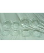 Vintage Arcoroc France GLASS BOWLS 4&quot; and 5&quot; Starburst Design SET of 8 - €34,27 EUR