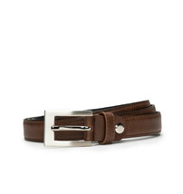 Dress full grain belt on brown vegan leather with a square frame buckle sleek  - £35.97 GBP