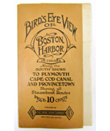 1920 Bird&#39;s Eye View of Boston Harbor Showing all Steamboat Routes by Un... - €194,30 EUR