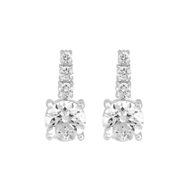 1.80 Carat Round Lab Grown Diamond 4-Stone Earrings | 14K White Gold for Women - £787.36 GBP