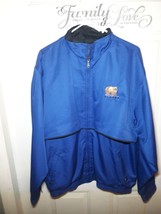 Cutter &amp; Buck Mens Blue Large Jacket Alaska Embroidered Bear Zipper Breathable - £20.83 GBP