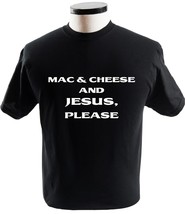 Mac Cheese Jesus Please T Shirt Religion T-Shirts - £13.55 GBP+