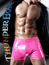 Thunderbox Glossy Hot Pink PVC Titan Pouch Shorts S-M-L-XL - £23.59 GBP