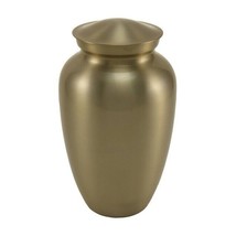 Large/Adult 200 Cubic Inch Bronze Classic Gloss Stainless Steel Cremation Urn - £141.59 GBP