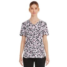 Scrub Star Women&#39;s Cheetah Bloom Scrub Top Medium Medical Uniform Shirt - £10.93 GBP