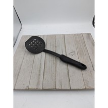 Hard Black Nylon Turner Slotted Spatula 12&quot;  Holes - $9.95