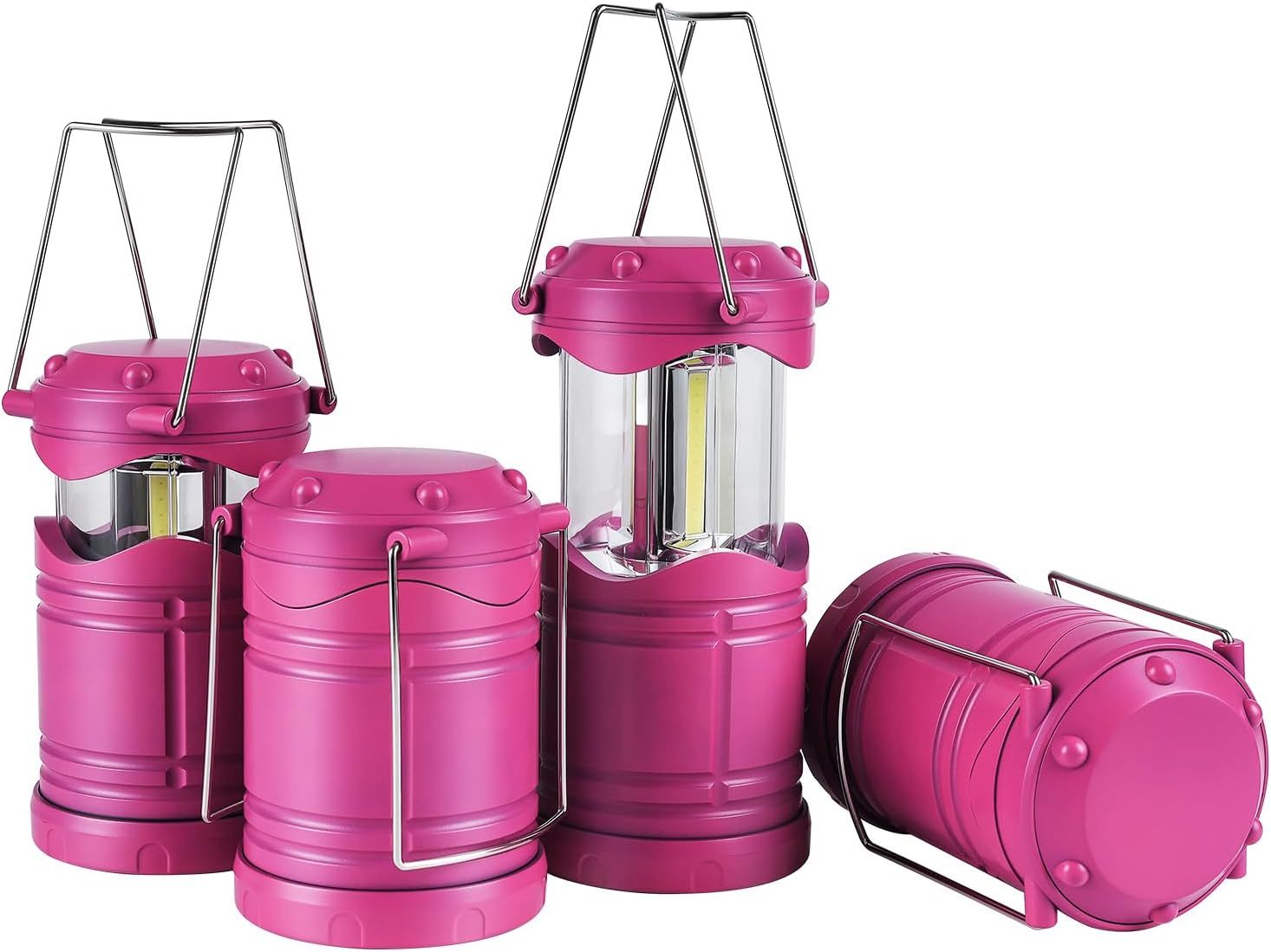 Lichamp 4 Pack Led Camping Lanterns, Battery Powered Camping Lights Cob,... - $44.94