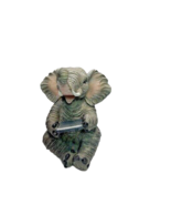 Elephant Statue Charming Baby Holding Laptop Resin for Computer Lovers - €8,67 EUR
