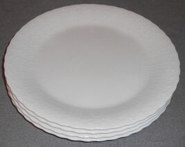 Mikasa  WHITE SILK PATTERN Set/4 Bread &amp; Butter Plates MADE IN INDONESIA - $62.36