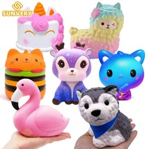 Jumbo Squishy Kawaii Animal Mochi Squishy stress relievers adult kids toys fidge - £14.34 GBP