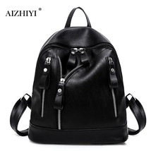 Women Backpack Fashion Casual PU Leather Female feminine Schoolbag for Teenage G - £22.02 GBP