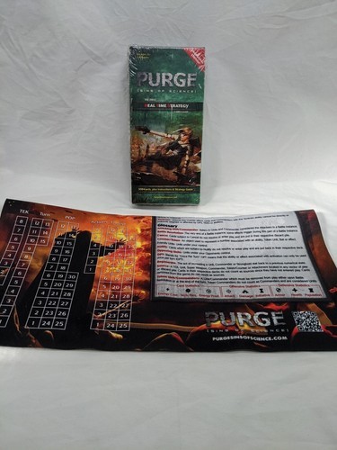 Purge Sins Of Science Real Time Strategy Card Game Sealed with Playmat - $22.28