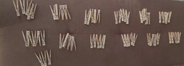 Vintage Wooden Clothes Pins Crafts Lot Of 63 - $14.85