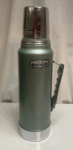 Vintage Aladdin Stanley Thermos 100 Cup A-944DH Green With Handle One Quart - £17.59 GBP