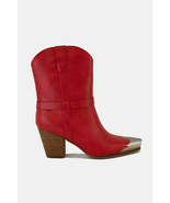 Beast Fashion Faux Leather Metal Toe Ankle Boots - $62.46