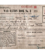 1945 WW2 War Ration Book 3 DeNafio Medford Massachusetts Military DWQQ13 - €25,70 EUR