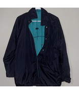 Navy and Teal Reversible Rain Jacket - $13.72