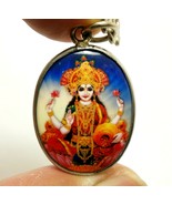 MAA LAKSHMI LAXMI DEVI HINDU GÖTTIN REICH GLÜCK GESEGNETER ANHÄNGER AMUL... - £30.39 GBP