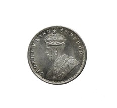 Echt Silber George V König Kaiser Ein Rupee Indien 1917 Alt Münze - $142.49