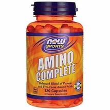 NEW Now Amino Complete Blend of Amino Acids Gluten Free Vitamin B-6 120 ... - $17.23