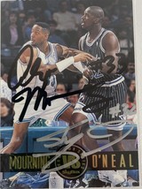 Alonzo Mourning &amp; Shaquille O&#39;Neal Signed Autographed Skybox Basketball ... - £78.35 GBP