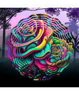 Beautiful Wild Roses Wind Spinner 10&quot; /w FREE Shipping - $34.30 CAD