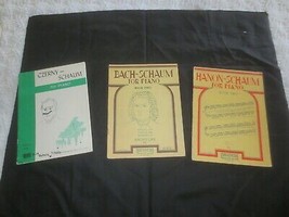 1946-47 Czerny Bach Hanon - Schaum For Piano - 3 Books - £9.59 GBP
