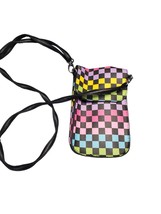 Womens Phone Holder Crossbody Bag Multicolor Checkered Adjustable Should... - $351.41 MXN