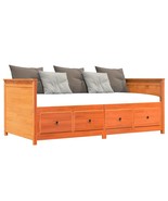 Day Bed Wax Brown 90x200 cm Solid Wood Pine - £292.61 GBP