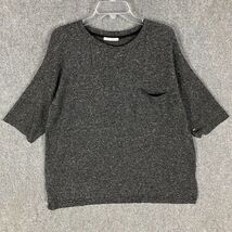 Zara Trafaluc Sweater Women&#39;s Medium Short Sleeve Charcoal Gray Adults P... - $19.53 CAD