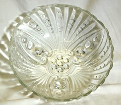 Burple Inspiration Clear Serving Bowl 3 Toed Anchor Hocking Vintage - £23.25 GBP