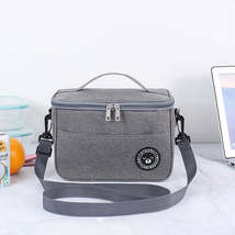 Thermal Lunch Box Bag Durable Waterproof Office Cooler Lunchbox with Strap L(Gra - £3.94 GBP