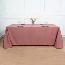 Cinnamon Rose Polyester 90X132&quot;&quot; Rectangle Tablecloths Wedding Party Supplies Gi - £18.52 GBP