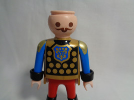 Vintage 1993 Playmobil Replacement Figure Blue Gold Red Outfit - No Hair - £1.36 GBP