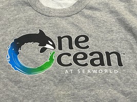 Vintage One Ocean by Sea World Men’s Gray Long-Sleeve Sweatshirt - 2XL -... - £39.14 GBP