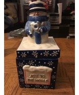 Snowman Ceramic Container-Rare Vintage-SHIPS N 24 HOURS - €43,25 EUR