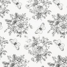 197&quot;X17.8&quot;Black And White Peel And Stick Wallpaper Butterfly Wallpaper Removable - £30.91 GBP