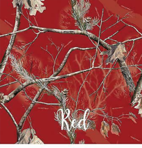 Realtree Red vinyl Wrap air release MATTE Finish 12&quot;x12&quot; - £6.74 GBP