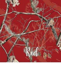 Realtree Red vinyl Wrap air release MATTE Finish 12"x12" - £6.73 GBP