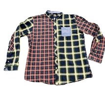 Le 31 Simons Mens Shirt XL Multicolor Plaid Semi-Fit Casual Button Down - $21.26