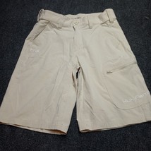 HUK Fishing Shorts Adult Small Light Tan Khaki Performance Fabrics Mens - £29.63 GBP