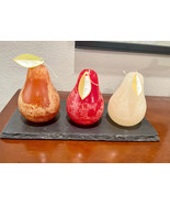 Vance Kitira Pear Candles and Slate Holder NWT - £36.61 GBP