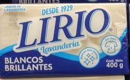 LIRIO LAUNDRY SOAP BAR ( JABON DE LAVANDERIA ) - BAR OF 400g EACH - FREE... - $19.46 CAD