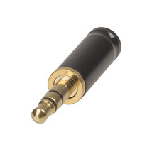 Slimline Stereo Plug 3.5mm (Black &amp; Gold) - £26.69 GBP
