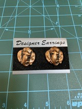 Copper Tone Earrings Elephant  Made In USA New - £14.02 GBP
