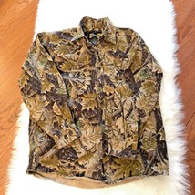 Master Sportsman Woodland Camouflage Long Sleeve Button Up Shirt Mens Medium EUC - £18.37 GBP