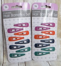 Hair Barrettes 16 pcs Colored Hair Barrettes - £4.13 GBP